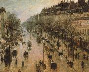 Camille Pissarro The Boulevard Montmartre on a Winter Morning painting